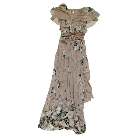 Show Me Your Mumu Floral Maxi Dress Women's Medium Chiffon Coquette Cottagecore - Picture 12 of 16